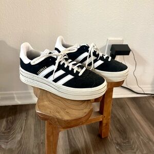 adidas Gazelle Black and White Sneakers